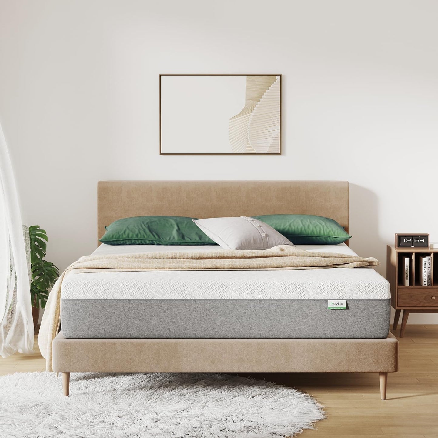 King Gel Memory Foam Mattress, 12 Inch, Medium-Plush-1