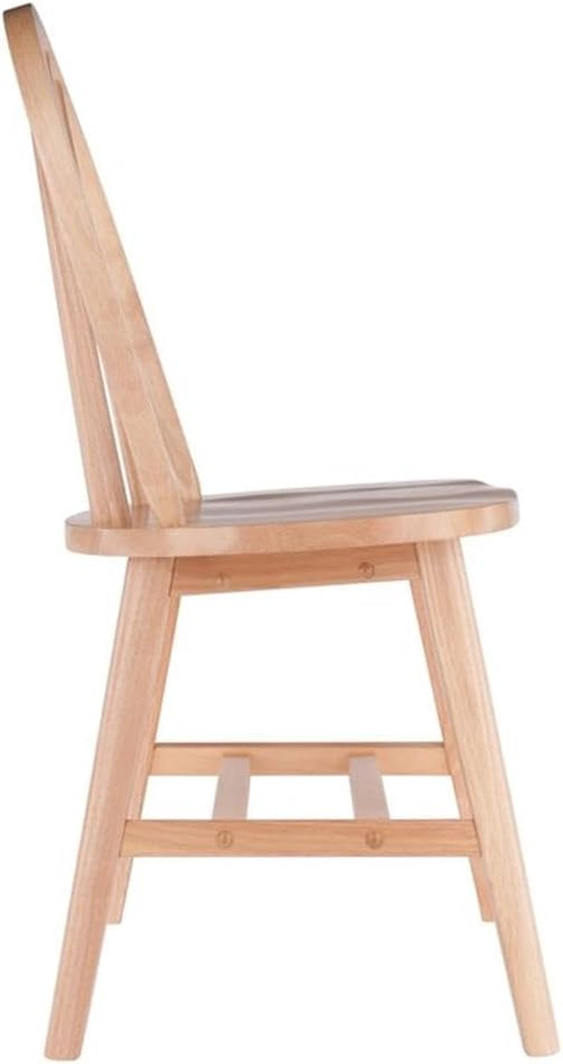 Windsor 2-Piece Chair Set, Solid Wood, Natural Finish-3
