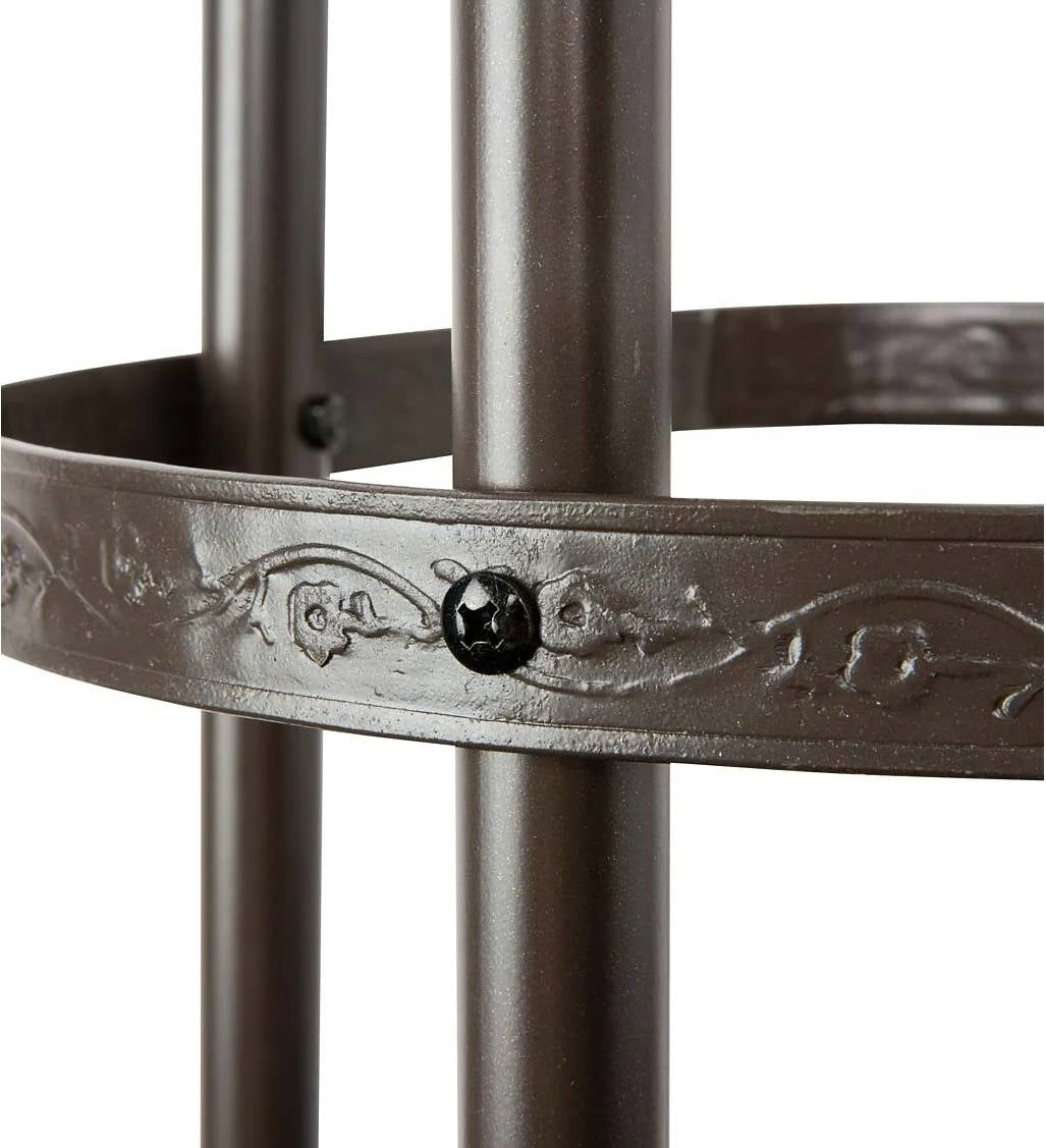 60-inch Bronze Finish Steel Outdoor Garden Trellis Obelisk-2