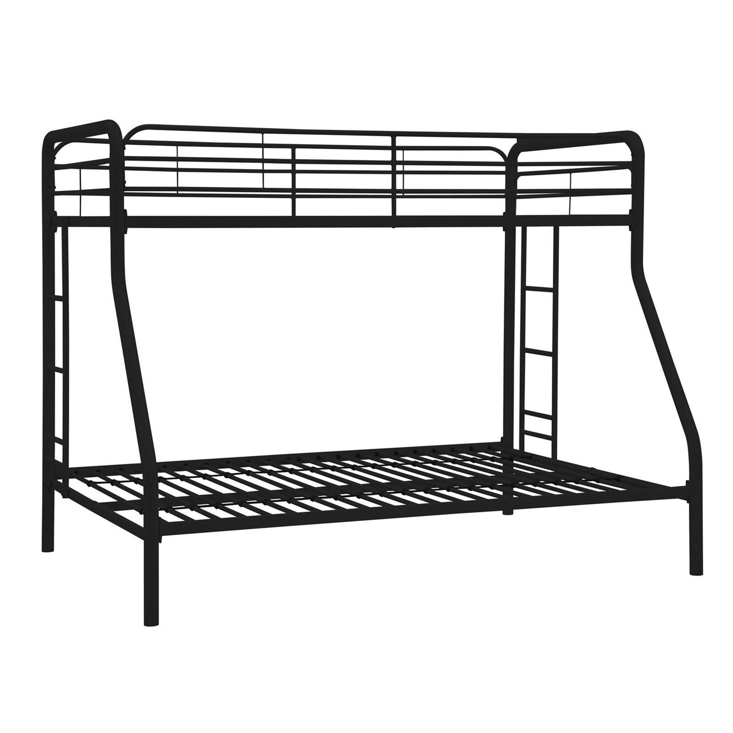 Twin over Full size Bunk Bed in Sturdy Black Metal-2