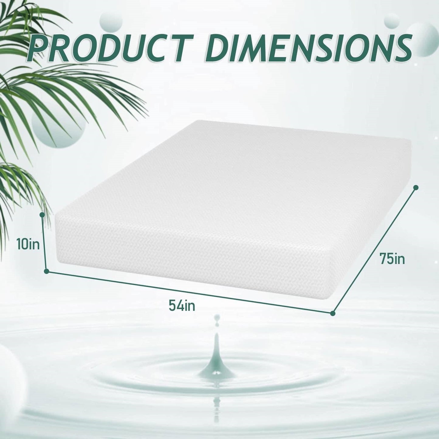 Full size 10-inch Thick Medium Firm Cool Gel Memory Foam Mattress-4