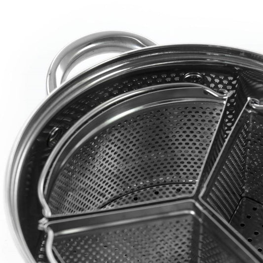 Stainless Steel 4-Quart Dutch Oven with 3-Section Dividers and Lid-1