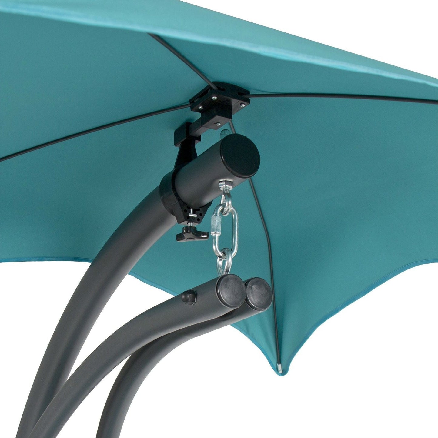 Teal Single Person Sturdy Modern Chaise Lounger Hammock Chair Porch Swing-3