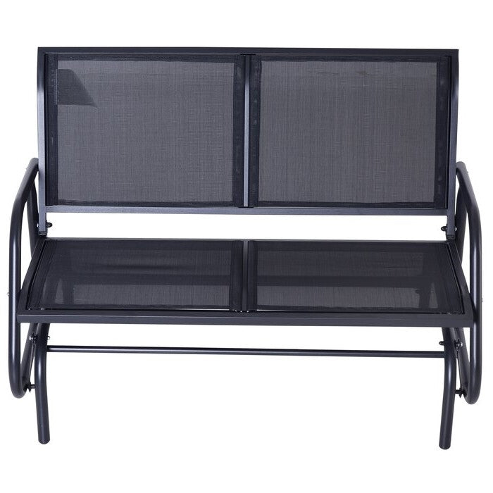 2 Seater Mesh Outdoor Patio Swing Glider Dark Gray-1