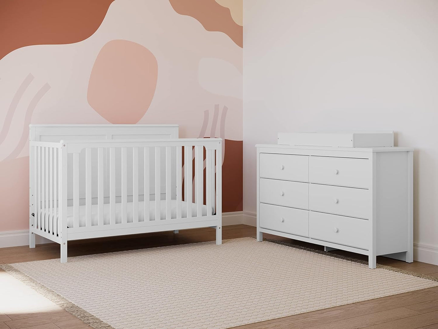 White 6 Drawer Double Dresser Nursery Kids-4