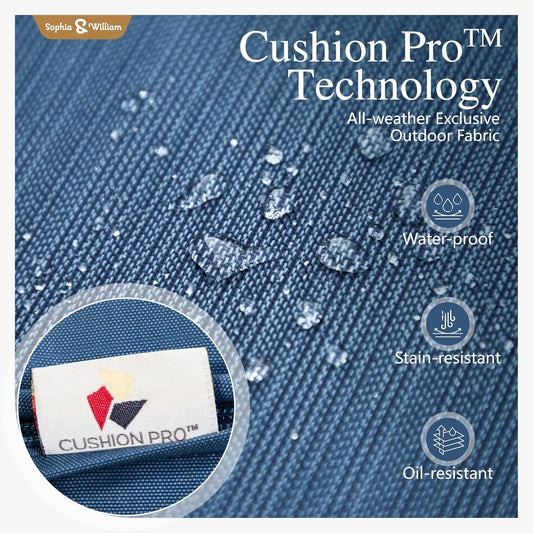 Patio Furniture Sets for 9 with 45" Gas Fire Pit Table Outdoor Conversation Sets, 2Xsofa Chairs, 2Xswivel Cushion Chairs, 1X3-Seat Sofa, 2Xottomans for Porch Poolside Peacock Blue-1