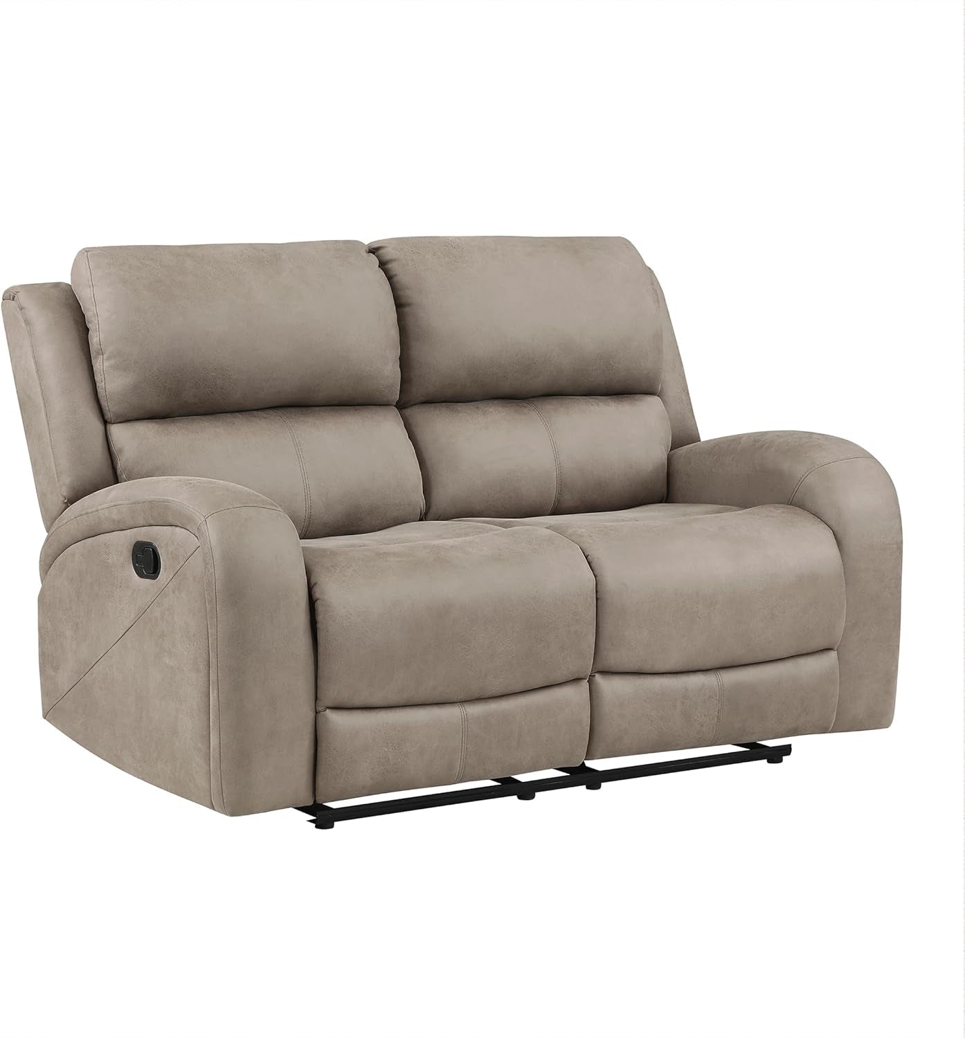 Schmid 3-Piece Polished Microfiber Manual Reclining Sofa Set, Brown-4