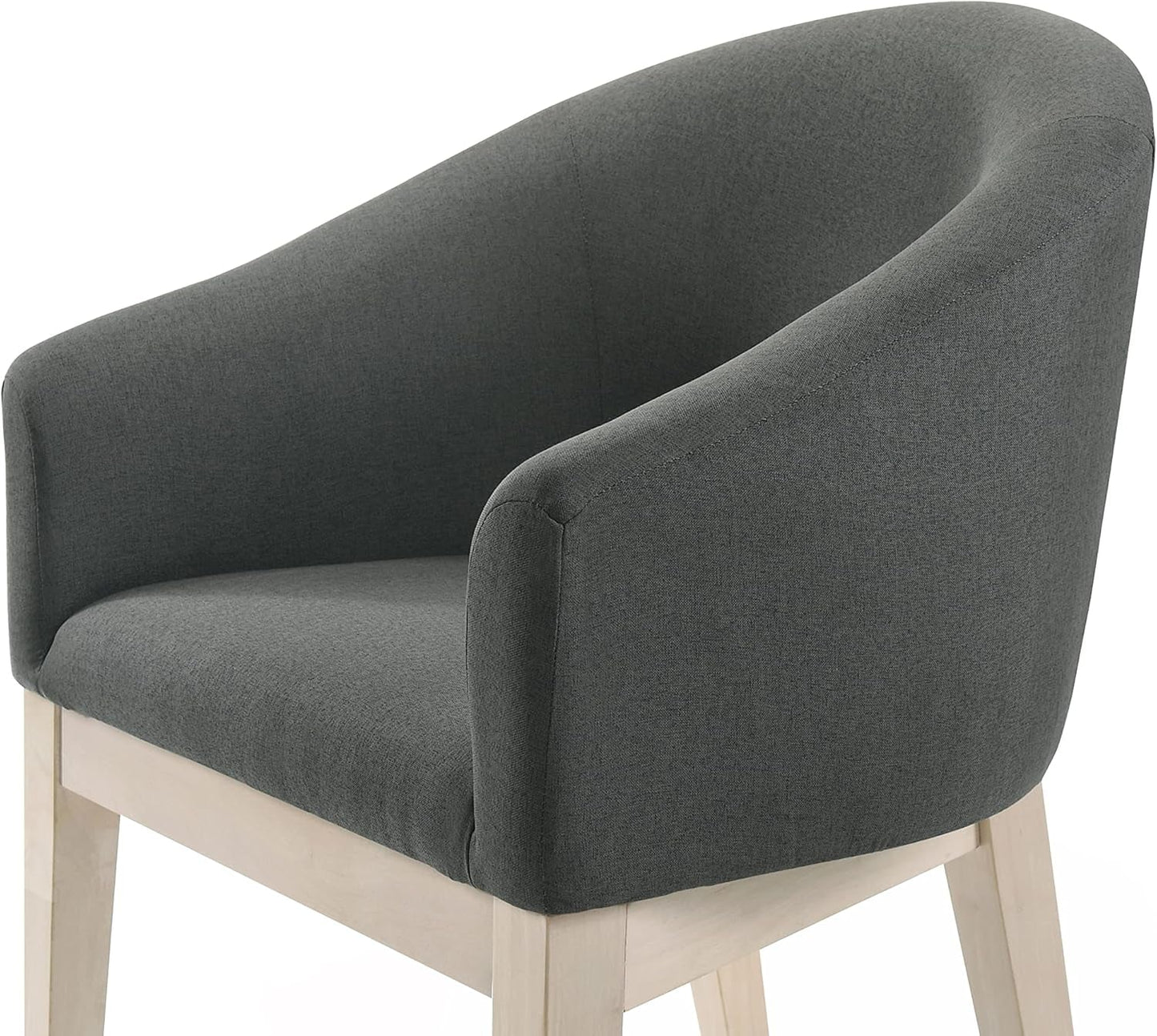 Neroli Gray Fabric Accent Chairs and Side Table Living Room Set-4