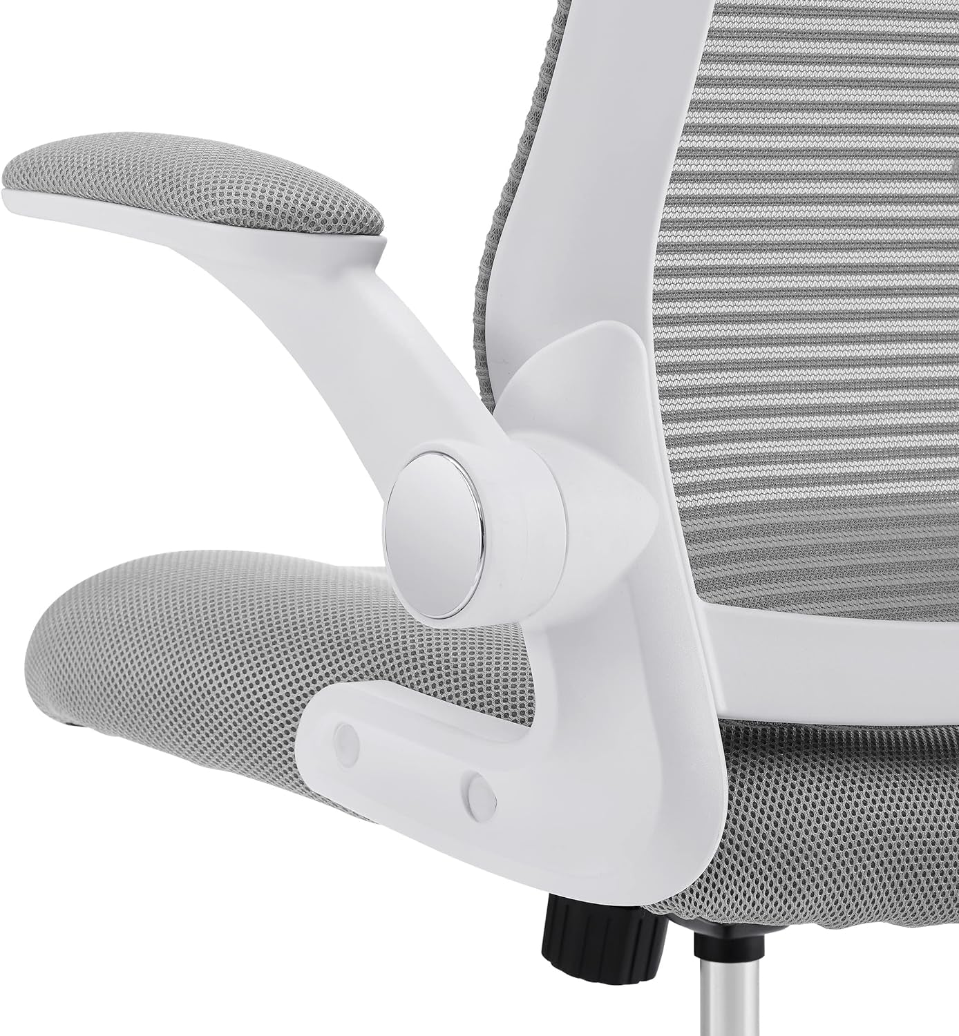 Creativity Ergonomic Mesh Office Chair, Computer Desk Chair, Adjustable Armrest with Mid-Back Lumbar Support, Gray-3