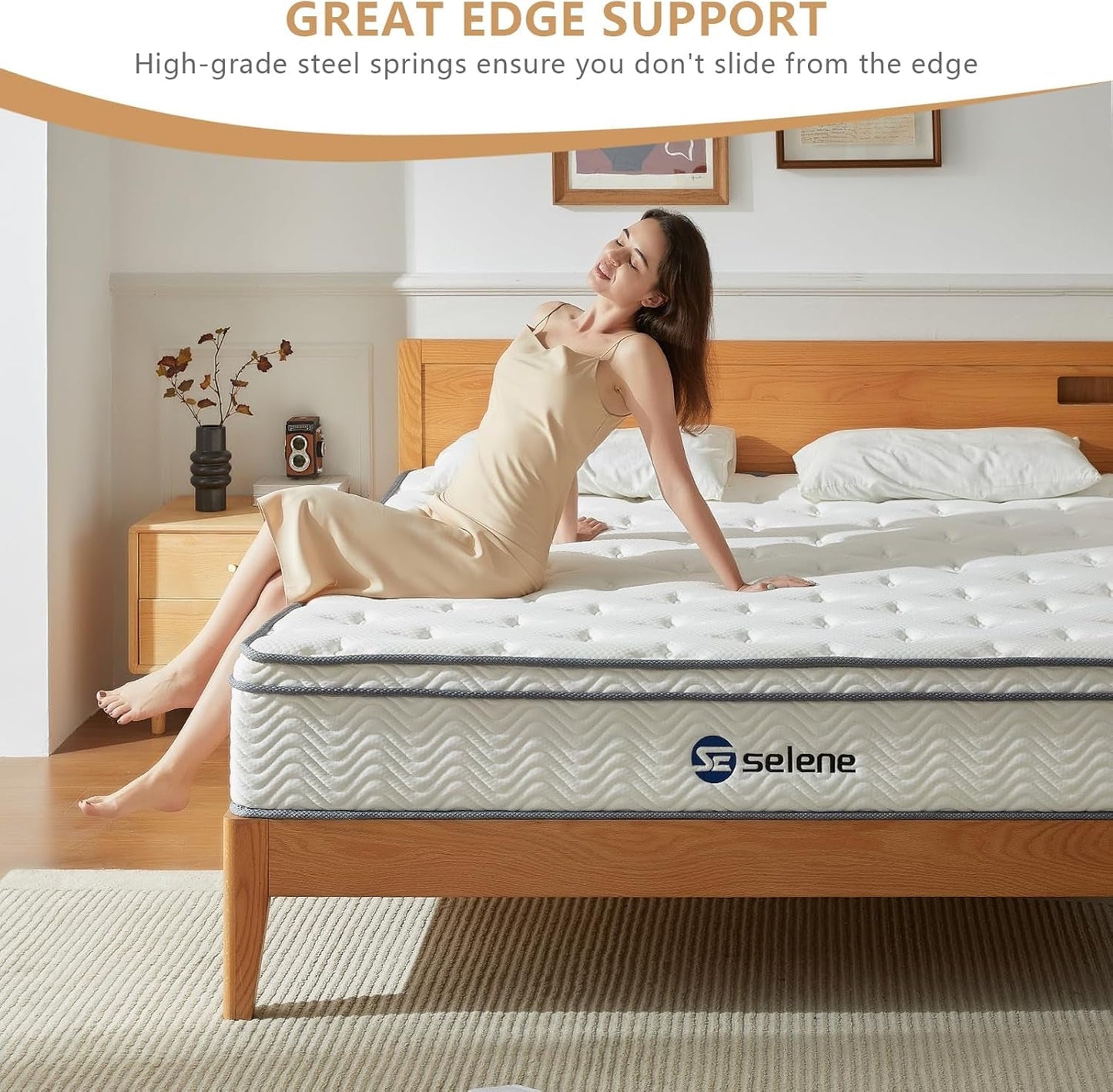 Queen Hybrid Mattress Medium-Firm, 10", CertiPUR-US Certified-1