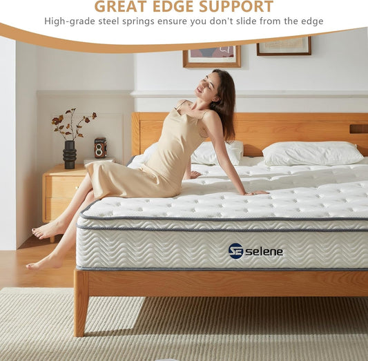 Queen Hybrid Mattress Medium-Firm, 10", CertiPUR-US Certified-1