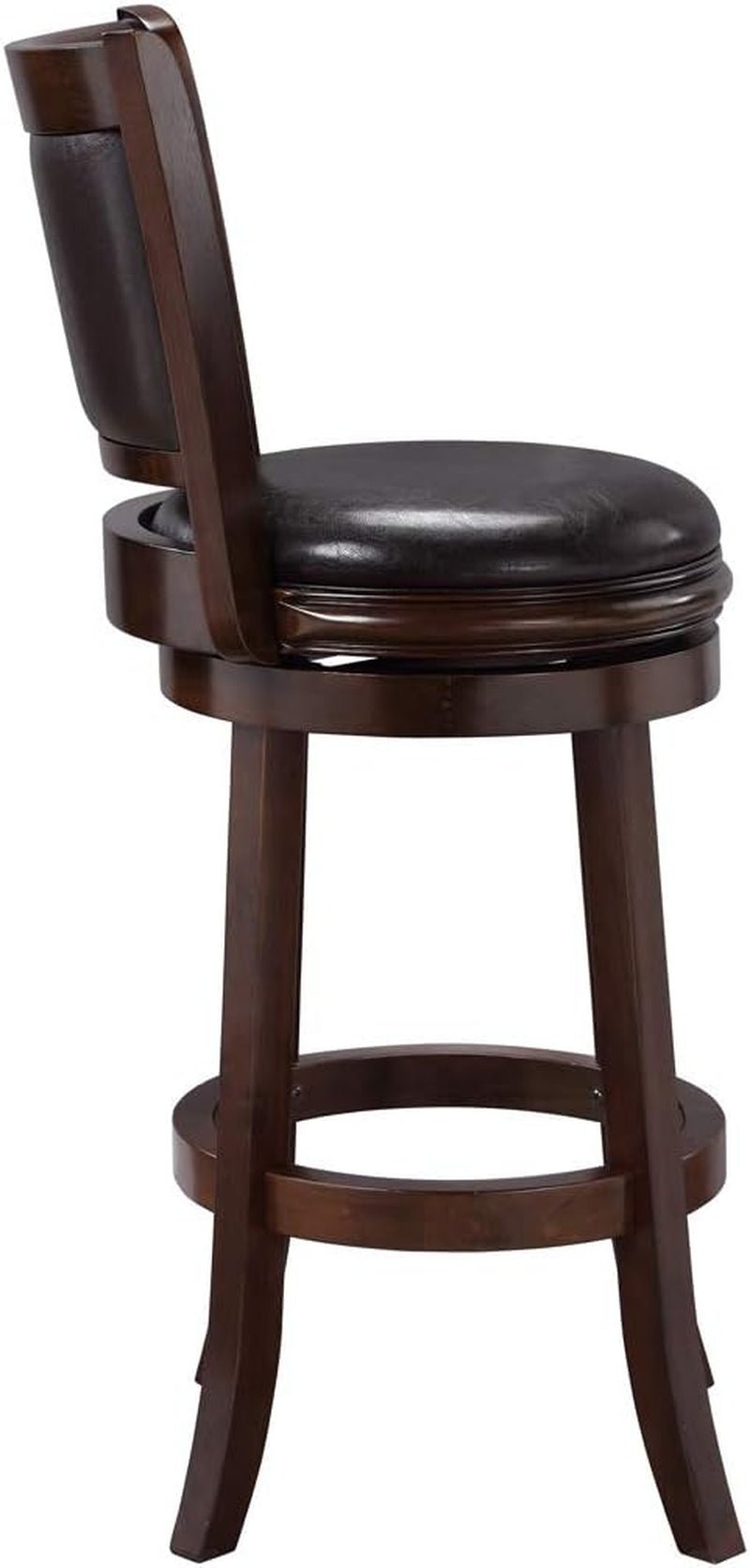 Augusta Bar Height Swivel Stool, 29-Inch, Cappuccino with Dark Brown PU-4