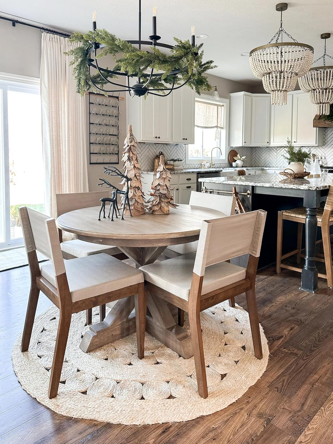 Linus Modern Upholstered Chair, 1, Light Gray/Dark Brown-4