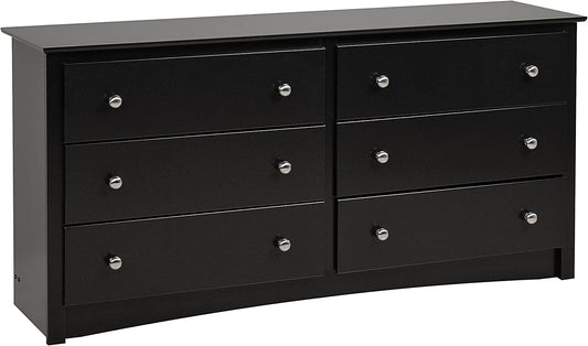 Black Sonoma 6 Drawer Double Dresser-1