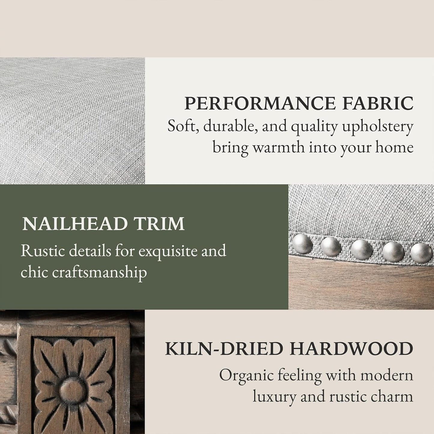 Pullman 31 Inch Tall Bar Height Upholstered Barstool with Back in Reclaimed Oak Finish with Ash Grey Fabric Cushion Seat, Set of 4-4