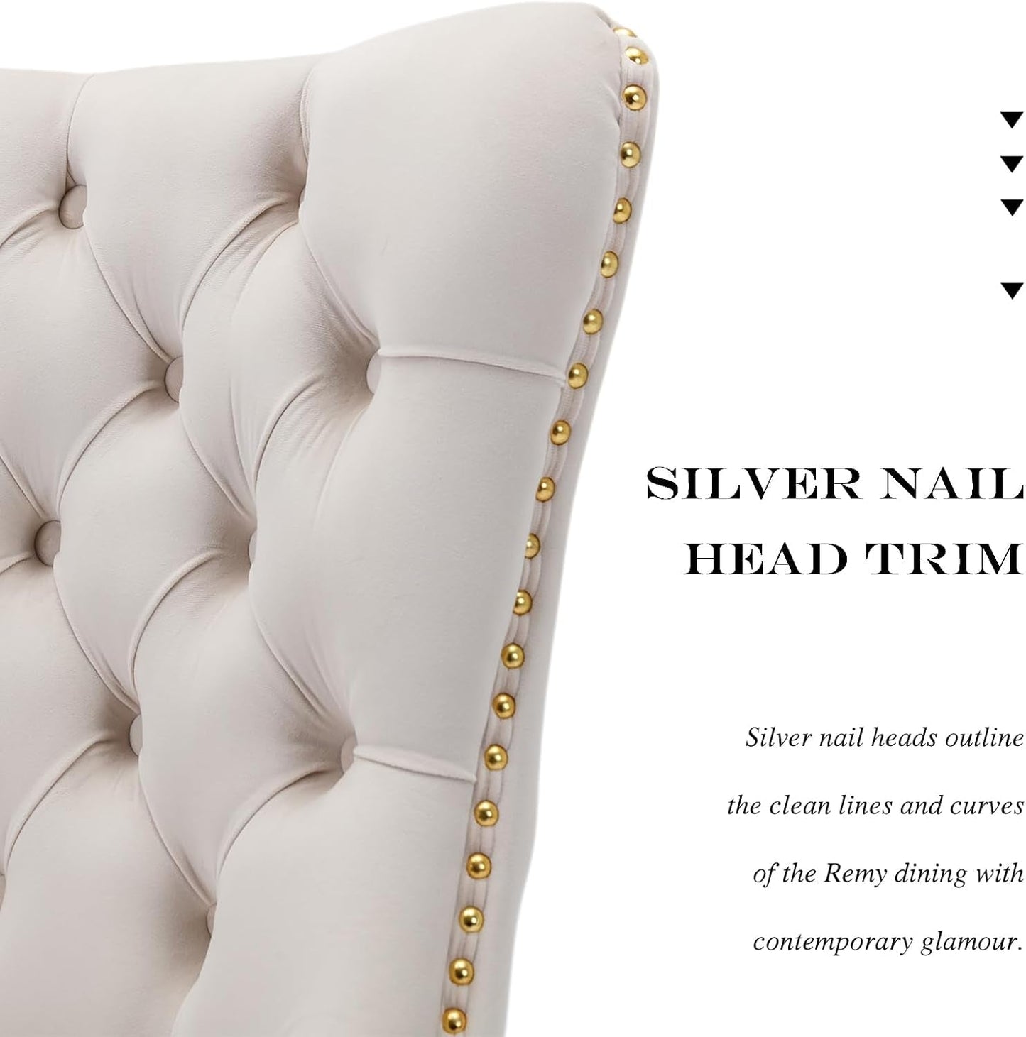 Elegant Velvet Dining Chairs with Gold Legs – Set of 2-4