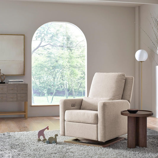 Sigi Electronic Power Recliner & Glider with USB Port in Performance Beach Eco-Weave, Water Repellent & Stain Resistant, Greenguard Gold and Certipur-Us Certified-1