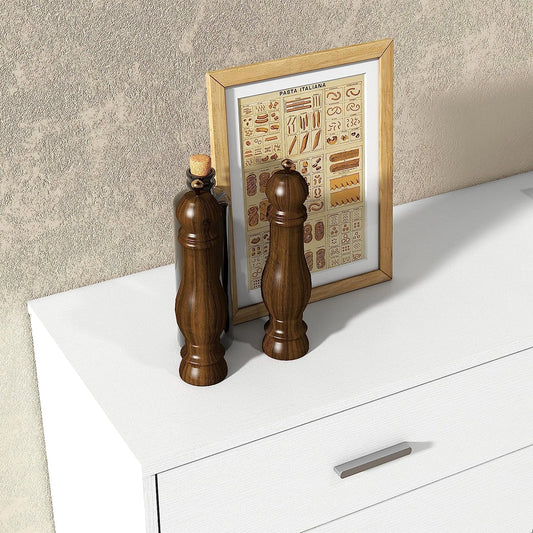 White Wooden 6-Drawer Bedroom Dresser-1