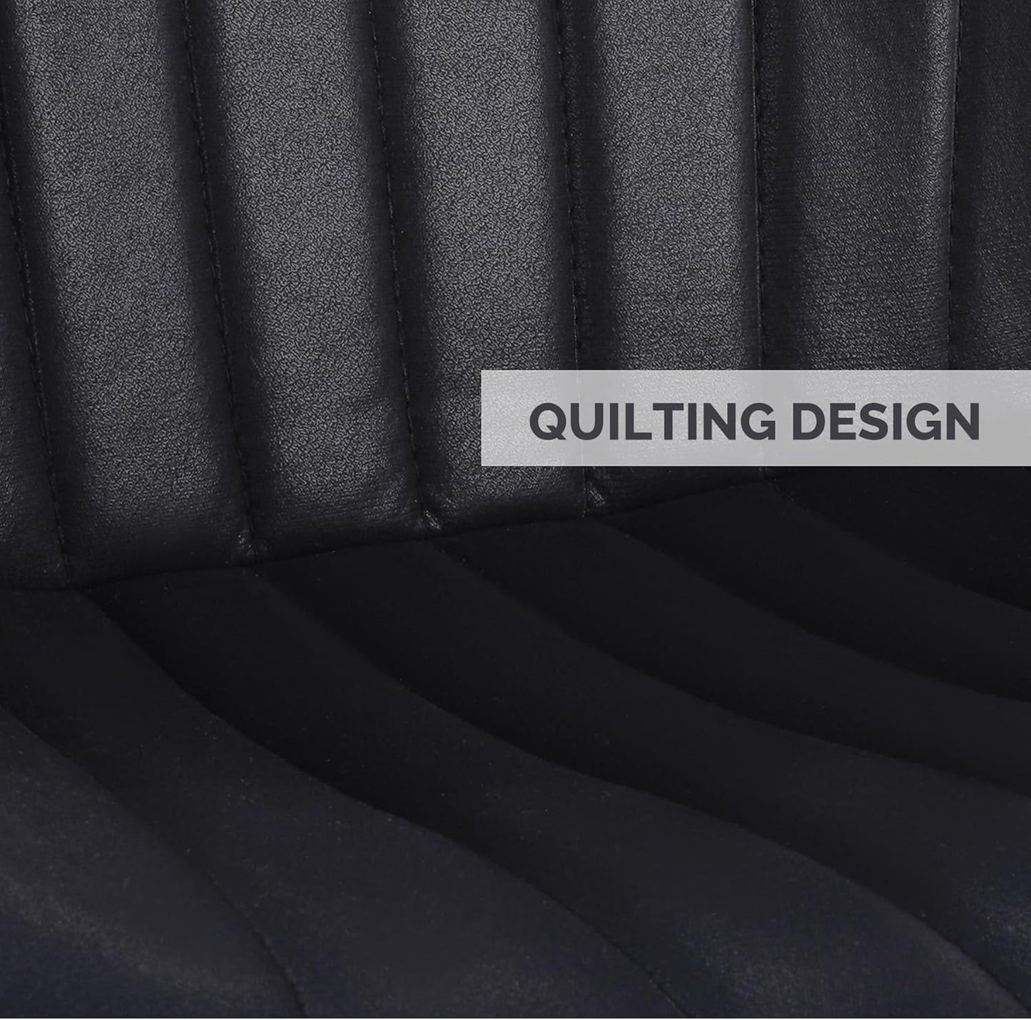 Dining Chairs Set of 6, Modern Dining Room Chairs Comfy Backrest Thick Upholstered Kitchen Chairs 19IN Height with Metal Legs Black-4