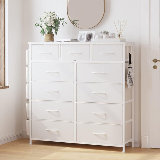 White Dresser with 11 Drawers-1