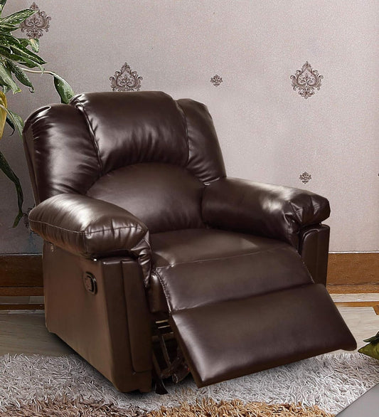 BM171425 41 X 35 X 35 In. Bonded Leather Rocker & Recliner Brown-1