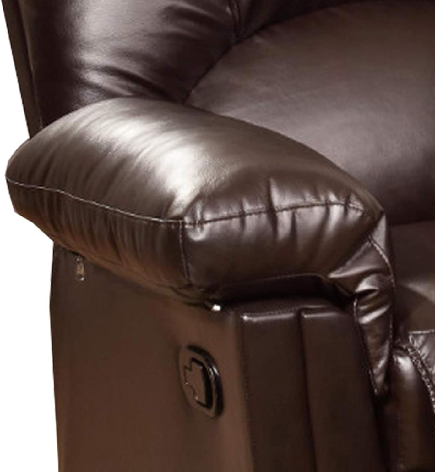 BM171425 41 X 35 X 35 In. Bonded Leather Rocker & Recliner Brown-3