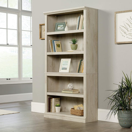 Chalked Chestnut Bookcase with 5 Shelves-1