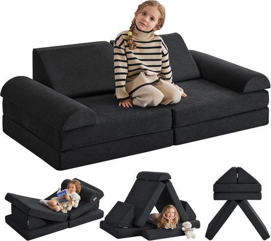 2024 Kids Large Play Couch Modular Foam Sofa-1
