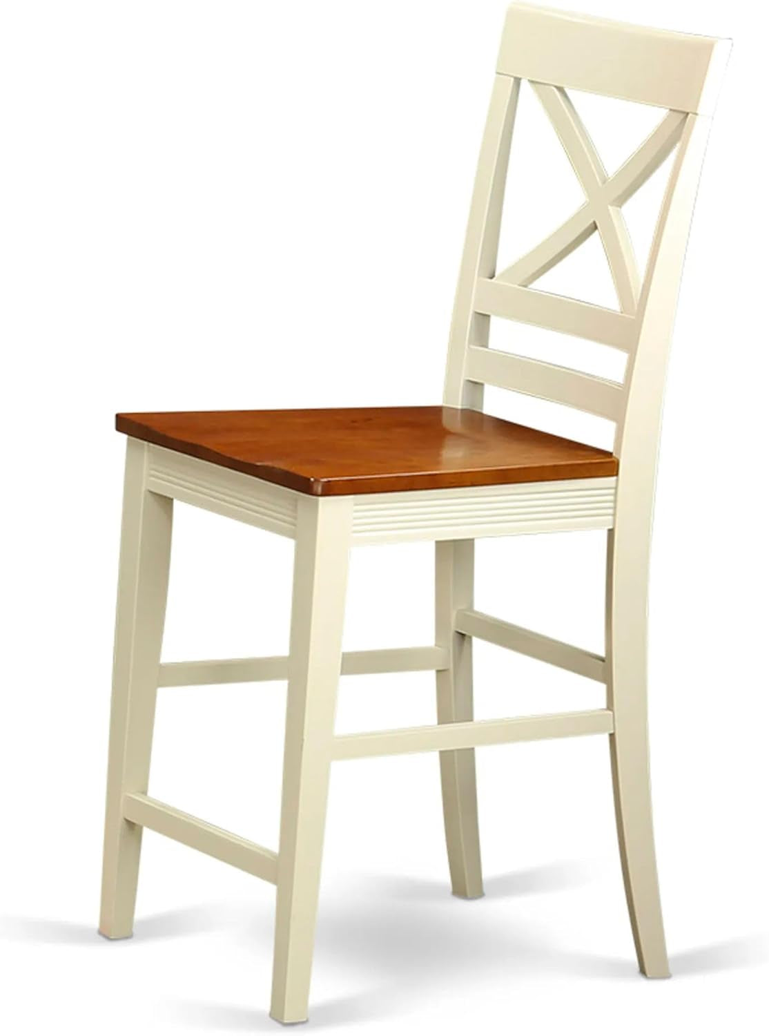 Quincy Counter Barstool-Pub Height Dining Chairs, Set of 2, Buttermilk & Cherry-4