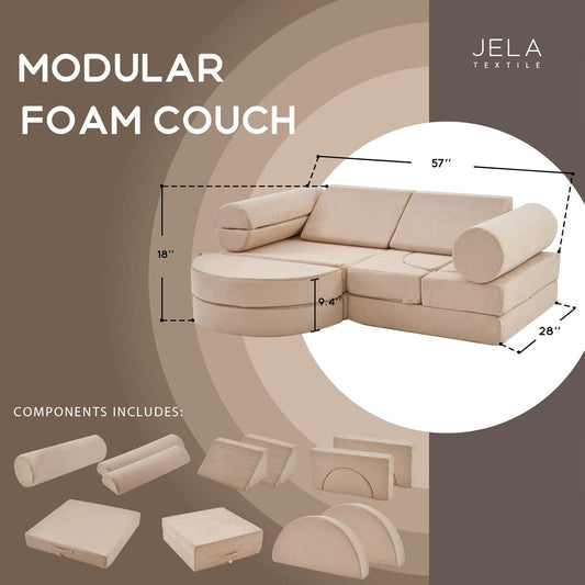 14PCS Kids Luxury Play Couch Modular Foam-1