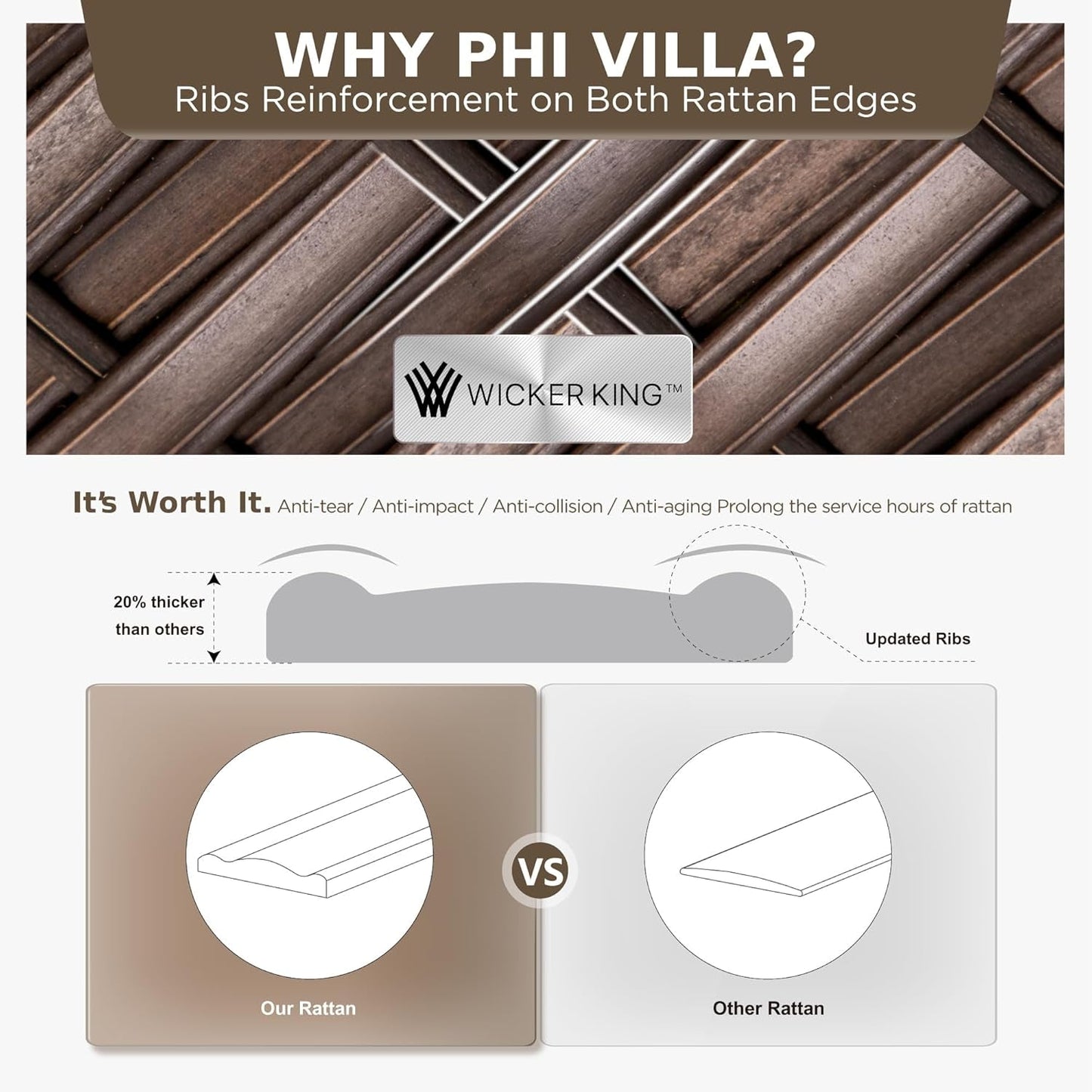 6-Piece Outdoor Patio Conversation Set with 56" Gas Fire Pit Table, Half-Moon Curved Sectional Sofa Outdoor Rattan Furniture Patio Set for 5 Seats with Cushioned, Beige-4