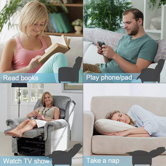 Brown PU Leather Recliner Chair with Massage-1