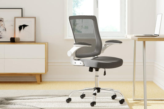 Creativity Ergonomic Mesh Office Chair, Computer Desk Chair, Adjustable Armrest with Mid-Back Lumbar Support, Gray-1