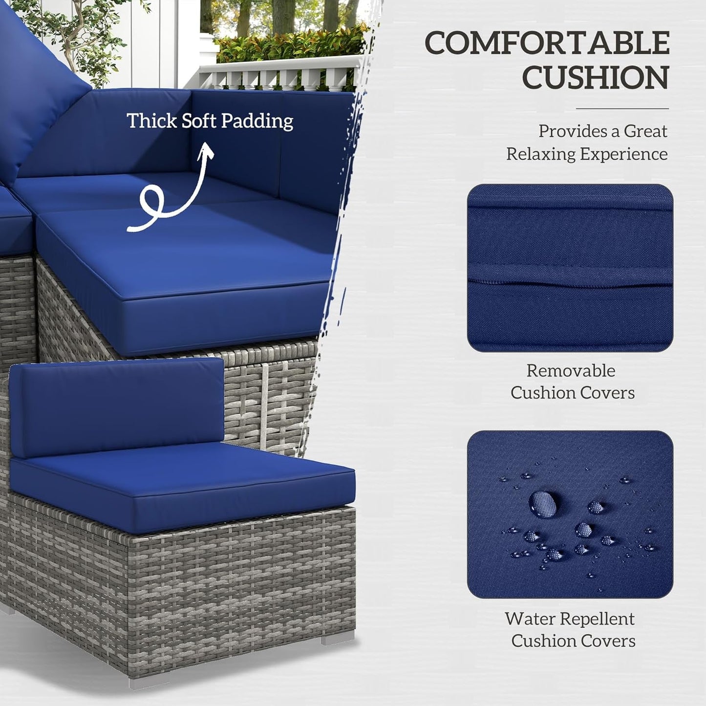 7-Piece Patio Furniture Set for Stylish Outdoor Living-4