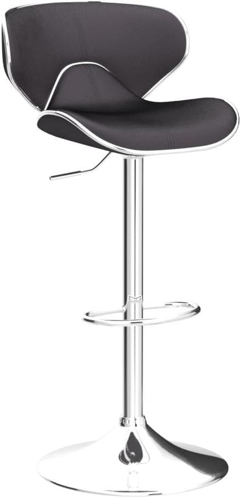 Masaccio Velvet Upholstered Adjustable Swivel Barstool, Set of 2, Gray-4