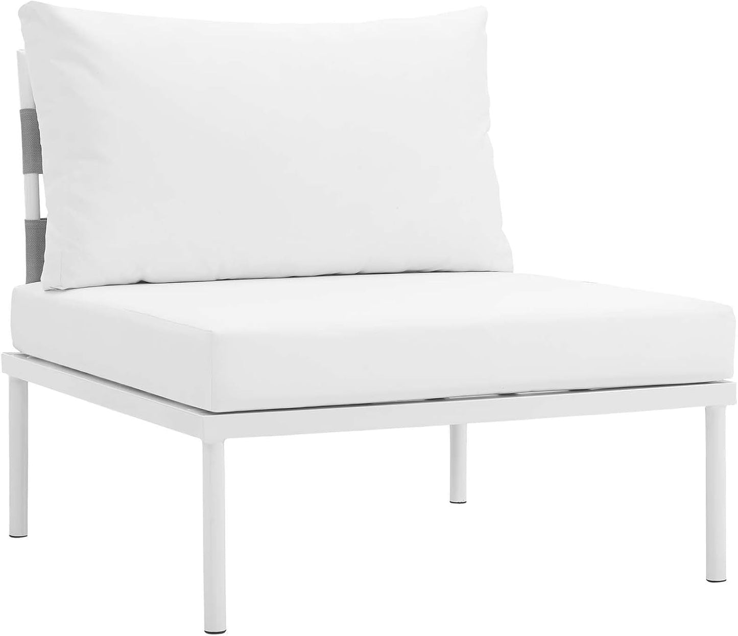 8 Piece White Aluminum Outdoor Patio Set-4