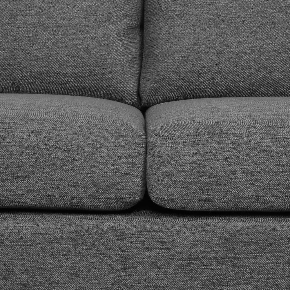 Charcoal and Silver 3 Seater Sofa-4