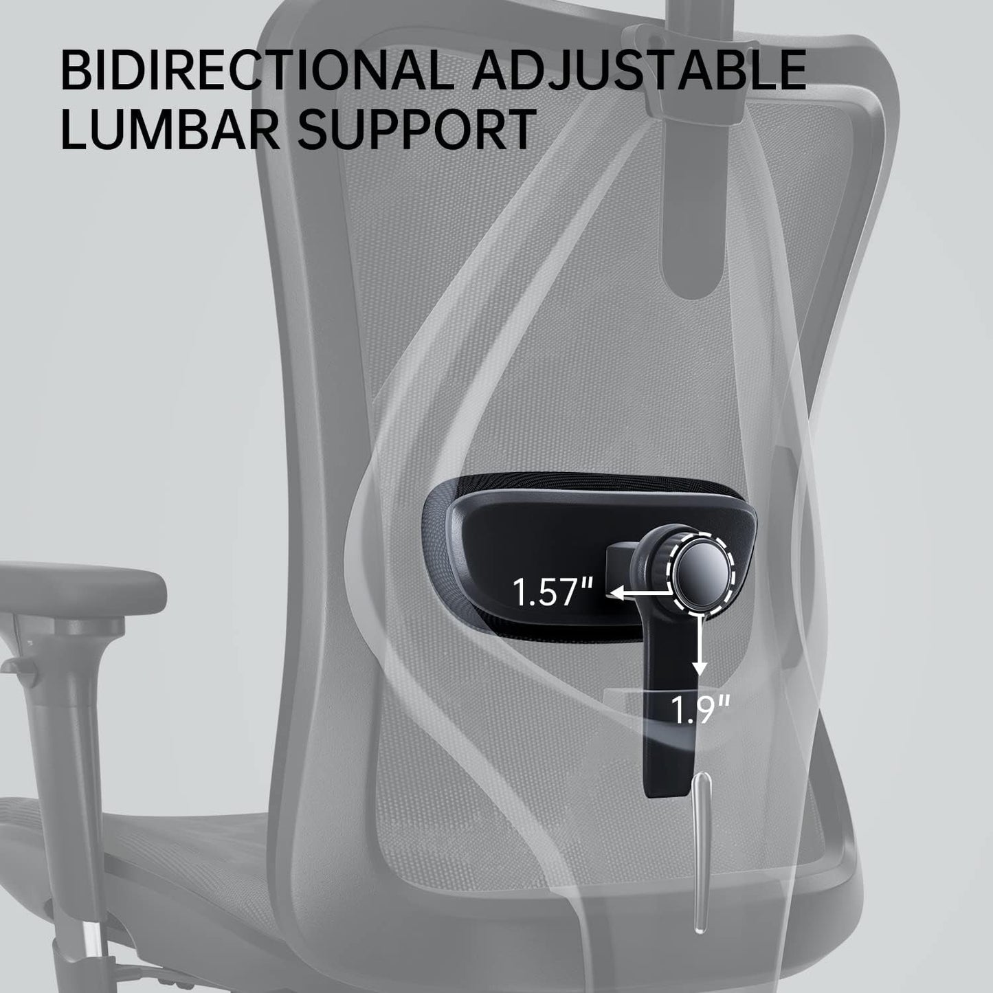 M57 Ergonomic Office Chair with 3 Way Armrests Lumbar Support and Adjustable Headrest High Back Tilt Function Grey-4