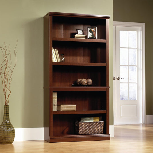 Miscellaneous Storage 5-Shelf Bookcase/ Book Shelf, Select Cherry Finish-1