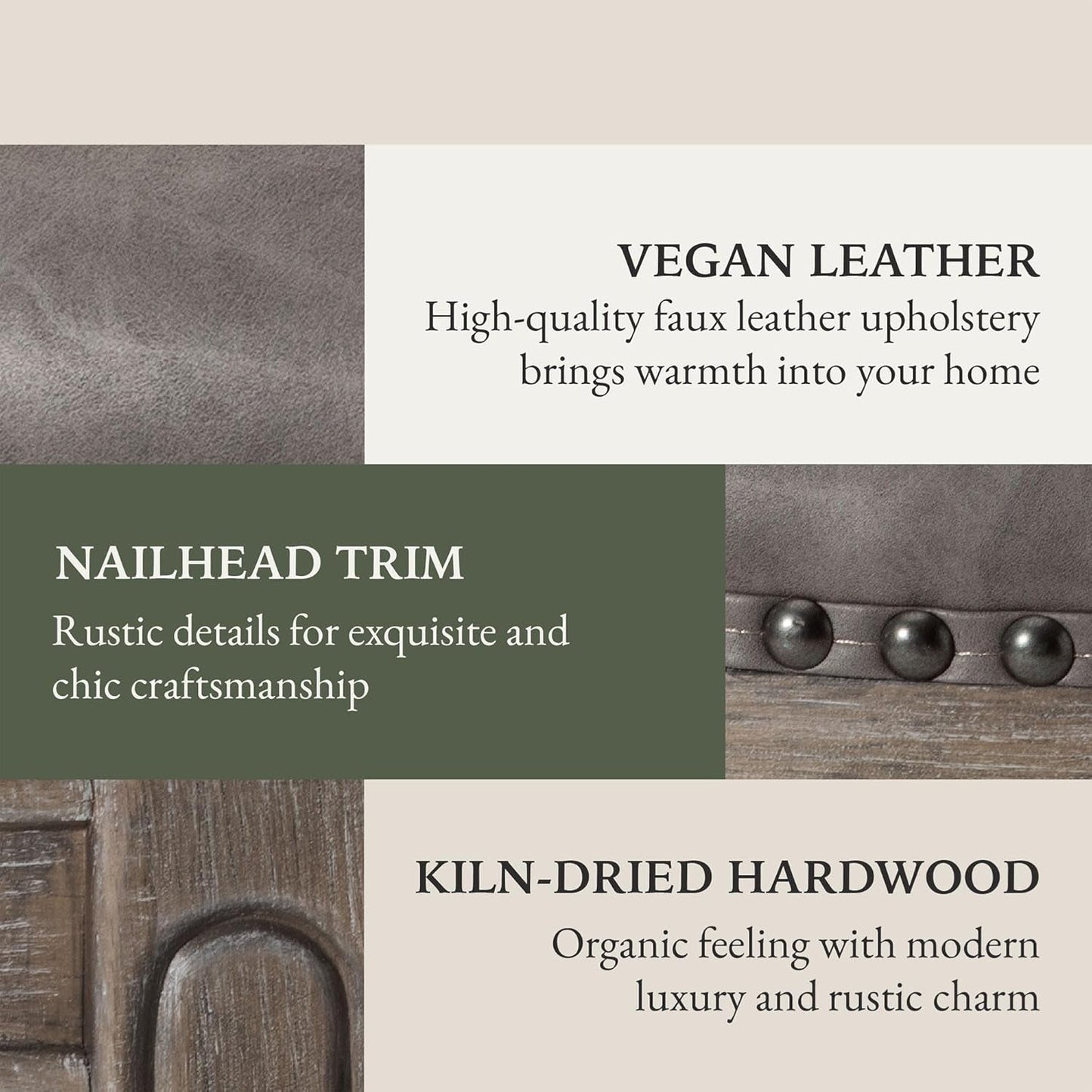 Alexander 31 Inch Tall Bar Height Rotating Low Back Barstool in Reclaimed Oak Finish with Ronan Stone Vegan Leather Seat, Set of 2-4