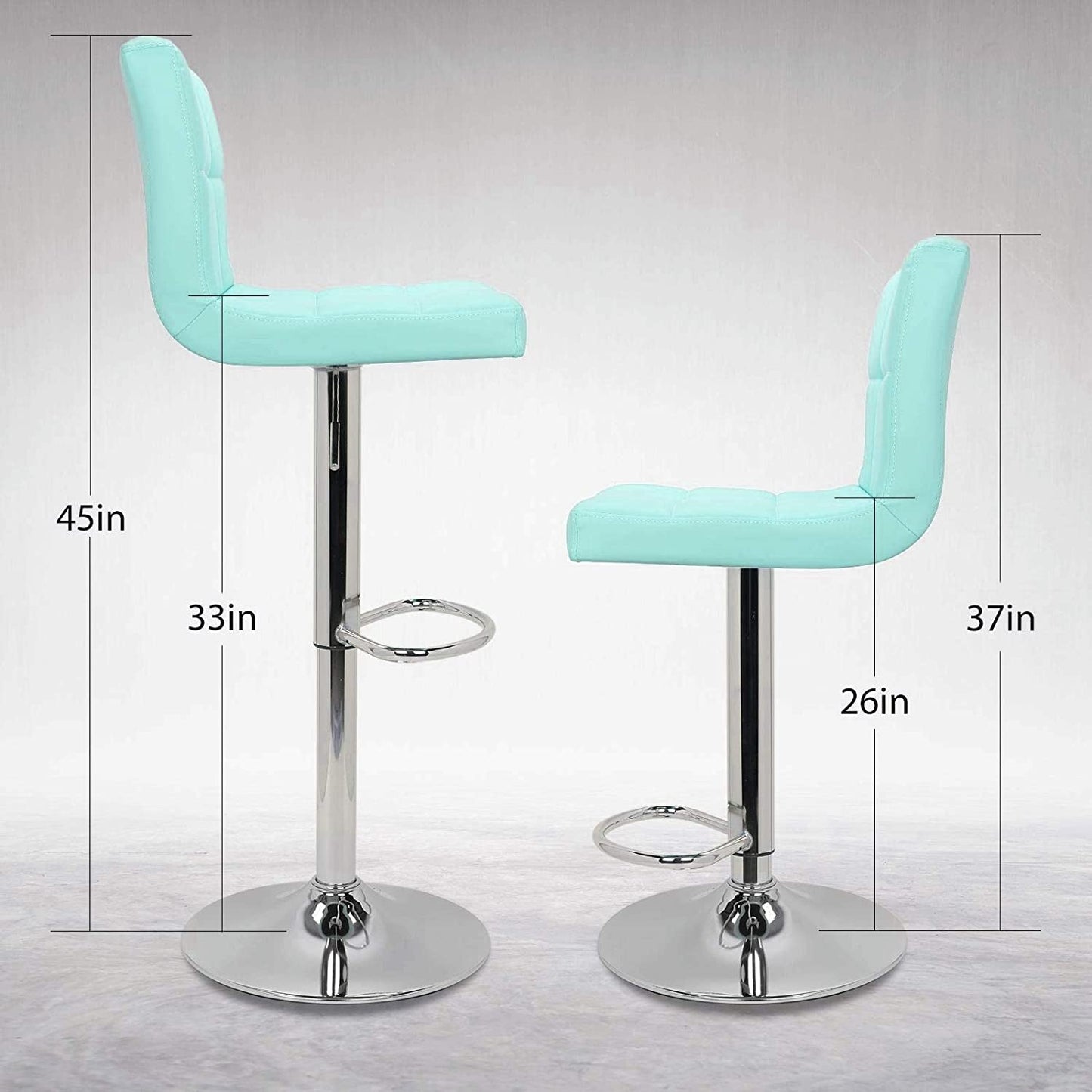 Tiffany Blue Adjustable Kitchen Barstools, Set of 2-4