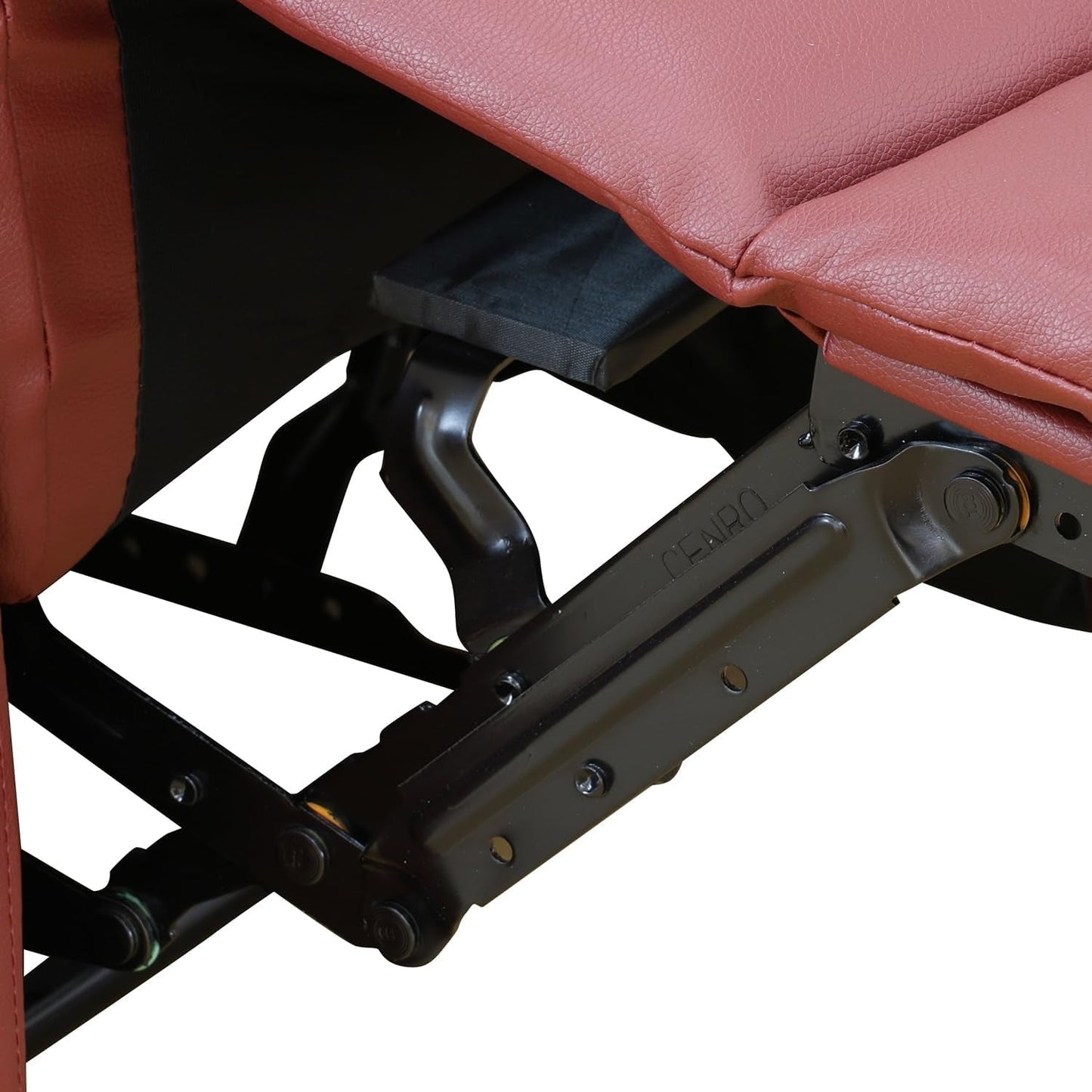 Red Leather Reclining Loveseat for Living Room Furniture, Double Recliner Sofa Couch 2 Seater Sofa with Storage Console/Two Cup Holders/Faux Leather-4