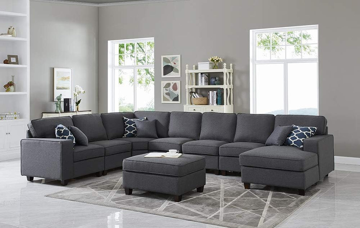 Maison Sectional Modular Sofa with Ottoman for Living Room, Apartment, Bedroom, Office, Dorm-0