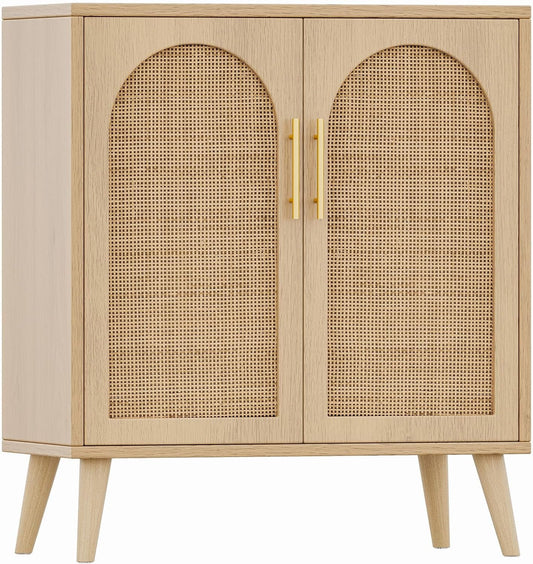 Natural Rattan Door Sideboard Buffet Cabinet-1