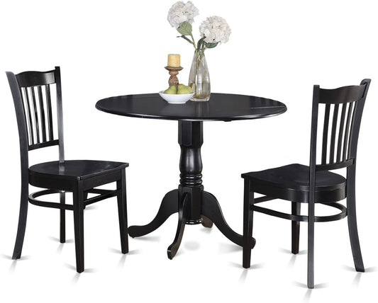 DLGR3-BLK-W Dining Table Set-1