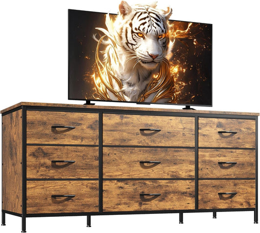 9 Drawer Dresser TV Stand for 60 Inch TV-1