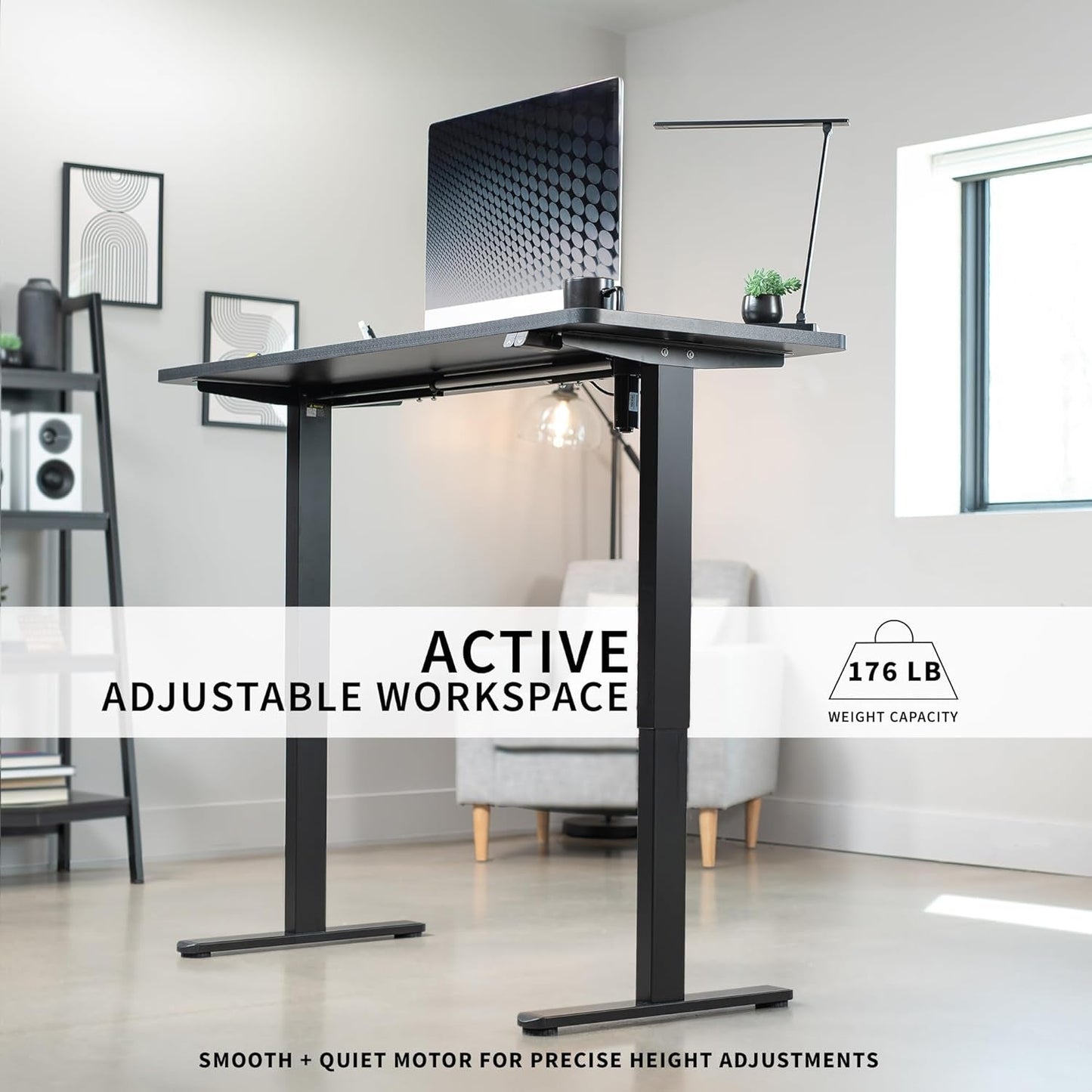 60 Inch Gray Electric Stand Up Desk-2