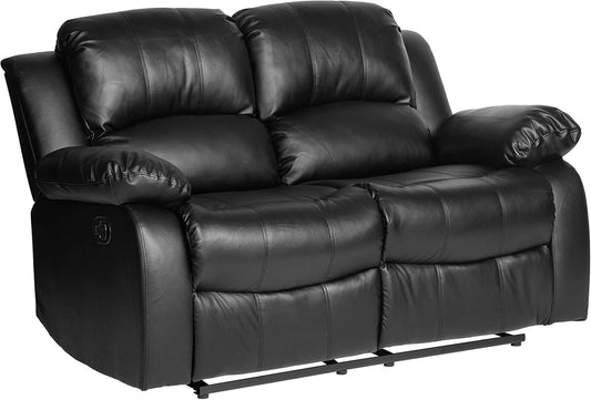 62.5" Black Wall Hugger Recliner Loveseat-1