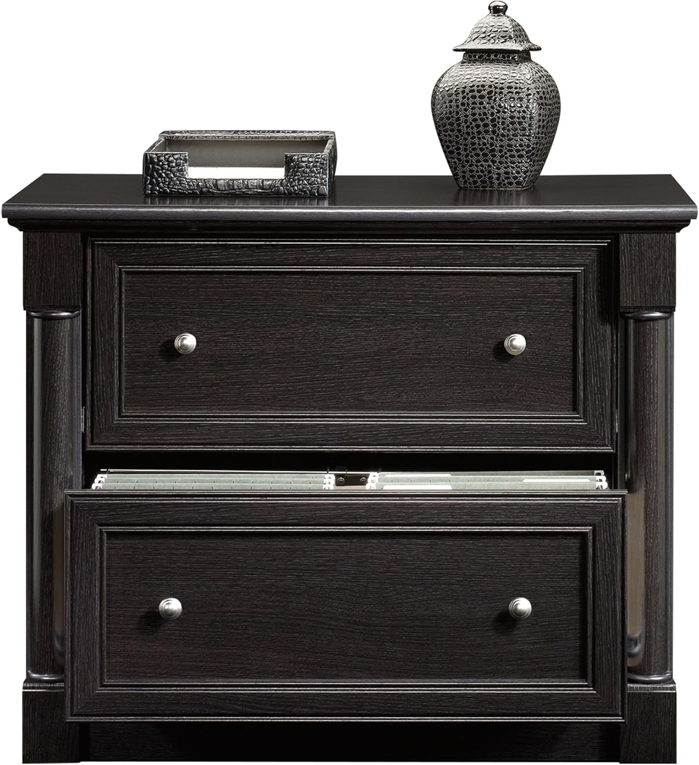 Palladia 2 Drawer File Cabinet, Lateral Filing Cabinets for Home Office, Hanging File Folders Organizer, Interlocking Drawers, in Wind Oak Finish-4