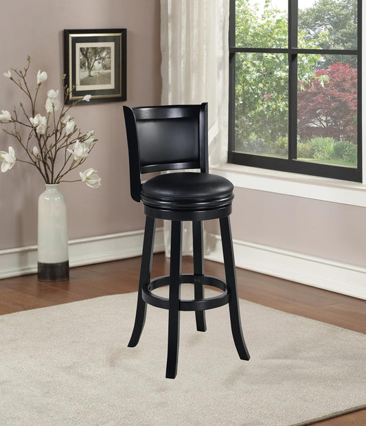 Augusta Extra Tall Swivel Bar Stool, 34-Inch, Black-1